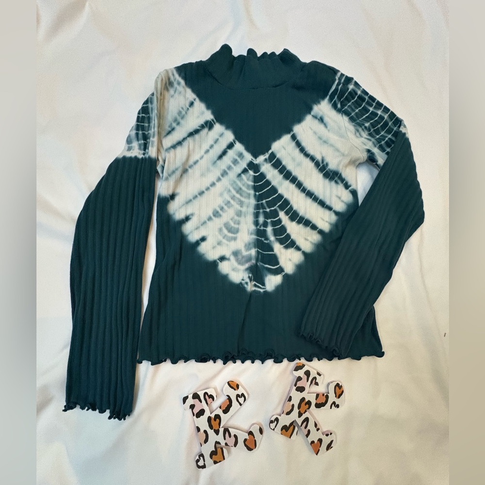 Teal Ribbed Knit Sleeve